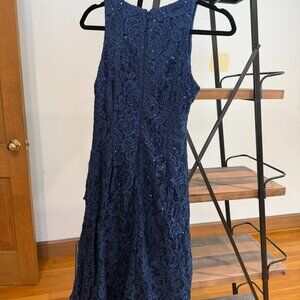 Navy Blue Alex Evenings Petite Dress